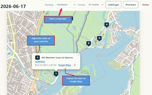 GeoRoutePlanner :: Routeplanner en printtool voor geocaching.