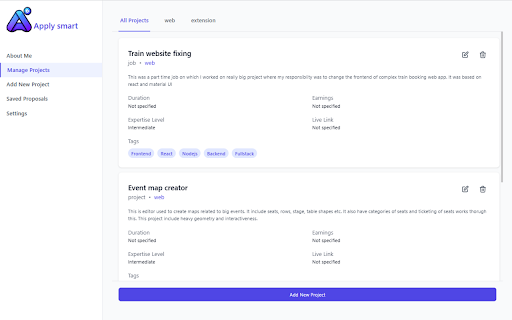 Apply Smart :: Boost your chances of landing freelance jobs with intelligent, personalized proposals — in seconds!
This extension helps…
