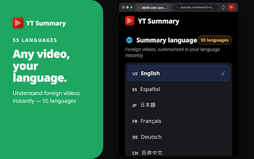 YT Summary— YouTube Summarizer :: Summarize YouTube videos your way, in one click.