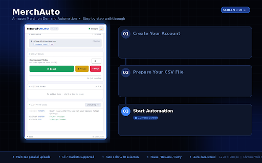 MerchAuto: Upload Automation :: Automate Amazon Merch on Demand product uploads