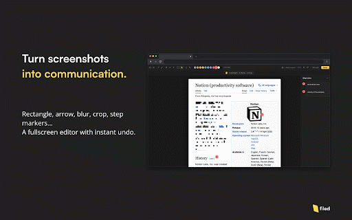 Filed: Save Anything to Notion, Instantly :: Save articles, URLs, screenshots and highlights to your Notion databases — structured, clean, exactly where they belong.