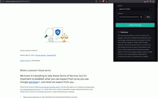 TOS Scanner :: Scans Terms of Service and Privacy Policies
