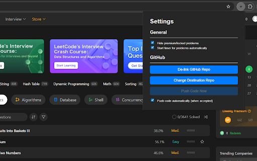 LeeterAlly - Your LeetCode Ally :: A smart companion for LeetCode that boosts productivity via features like GitHub integration, LLM hints generator and much more!