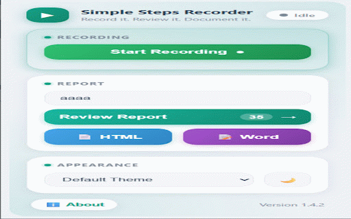 Simple Steps Recorder :: Record browser interactions with screenshots and generate step-by-step documentation for QA.