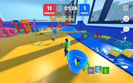 Simply Prop Hunt Game - Disguise, Hunt, and Outsmart Opponents! :: Join the thrilling hide and seek of Simply Prop Hunt—play as Props or Hunters in this free Chrome extension!