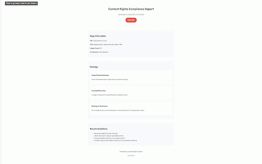 Content Rights Checker :: Instantly check images and content for copyright risks. Avoid costly lawsuits with one click.