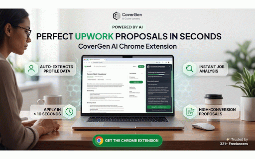 Upwork Companion - CoverGen :: Save Upwork job postings directly to your CoverGen dashboard for AI-powered cover letter generation