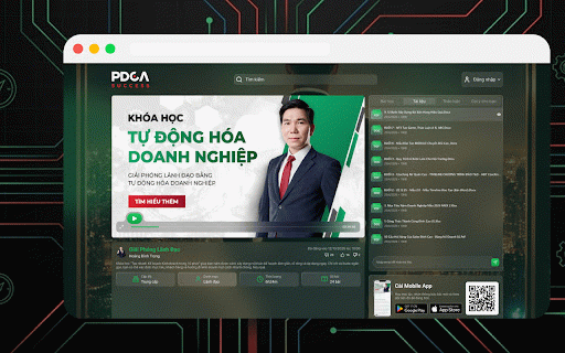 PDCA :: Truy cập nhanh khóa học, theo dõi tiến độ và học bài mọi lúc, mọi nơi ngay trên trình duyệt.