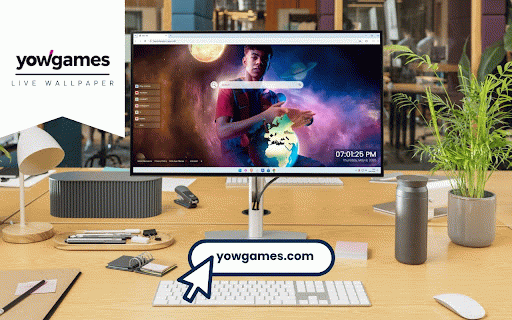 Lamine Yamal Galaxy Live Wallpaper :: Barcelona wonderkid Lamine Yamal holding illuminated Earth globe against cosmic backdrop with planets and nebulae.