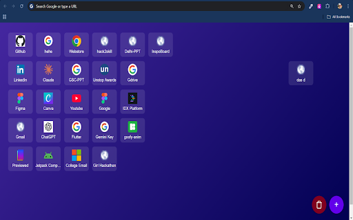 Infinite Shortcuts :: Make your newtab a home for all your bookmarks and important links with a screenful of shortcuts!