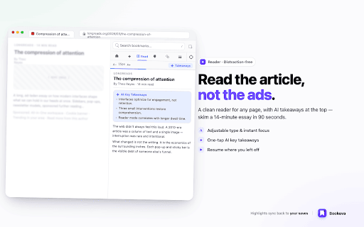 Bookova :: AI-powered bookmark manager with fuzzy search, collections, and local LLM analysis