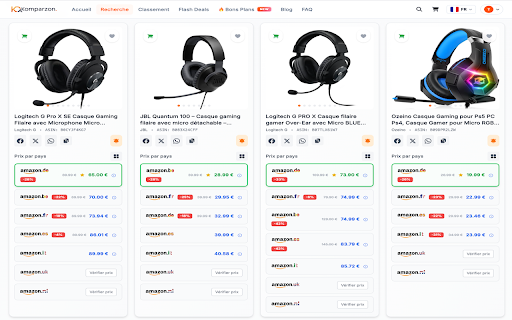 Komparzon | Amazon Price Comparator :: Instantly compare Amazon prices across 9 European countries and save up to 30% on your purchases. Free and automatic!