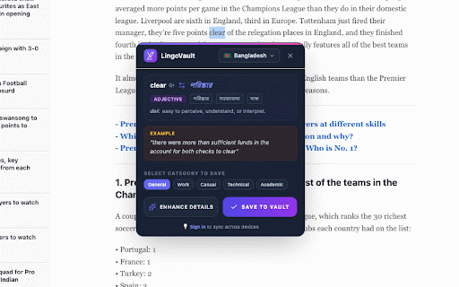 Lingro: Translate, Save & Learn :: Instant context-aware translator. Save vocabulary with images and examples to master languages while browsing.