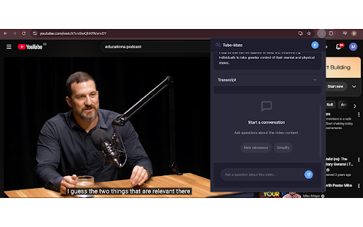 TubeMate - YouTube Summary & Chat :: Understand any YouTube video instantly, then ask follow-up questions with AI.