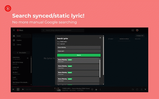 BetterYTMusic :: Enhanced YouTube Music with synced lyrics, Picture-in-Picture, and playback controls.