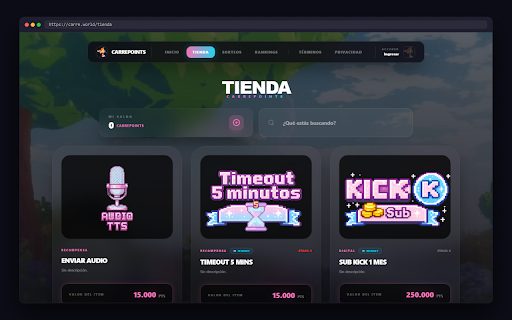 CarrePoints :: Hacé que tus puntos de Kick se reflejen al instante en la plataforma de CarrePoints.