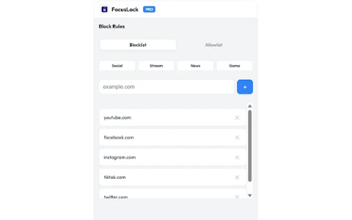 FocusLock - Website Blocker & Focus Timer :: Block sites like YouTube & social media. Boost productivity with Pomodoro timer & unbreakable Strict Mode. Stop scrolling