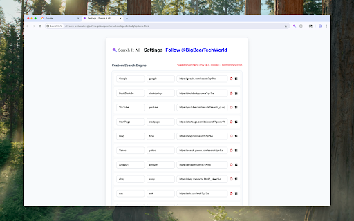 Search It All :: Search across multiple search engines with one click - no retyping needed