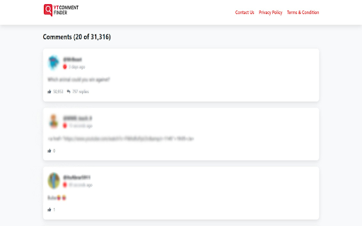 YCF - Youtube Comment Finder & Search Tool :: YCF is a great Youtube Comment Finder & YT Comment Search tool to explore and analyze YouTube comments.