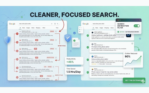 Google Search Result Cleaner :: Hide low-quality sites, SEO spam, and custom domains from Google Search results automatically.
