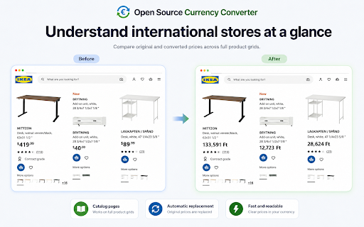 Open Source Currency Converter :: Convert currency amounts on any webpage to your preferred currency. Rates from the European Central Bank.