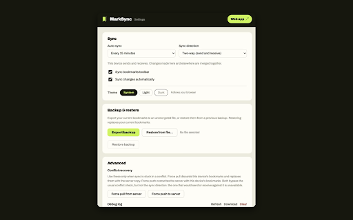 MarkSync :: Sync your bookmarks securely across browsers and devices.