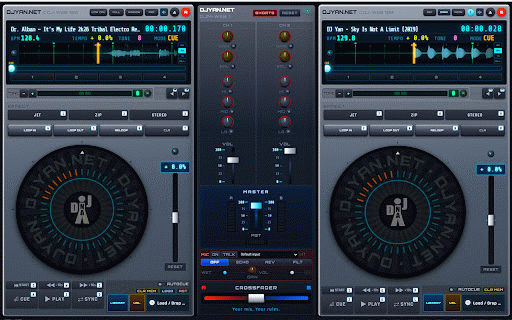 DJYAN.NET — CDJ-WEB 100 :: Offline dual-deck CDJ-WEB 100 booth by DJYAN.NET — click to open the full mixer in a tab.