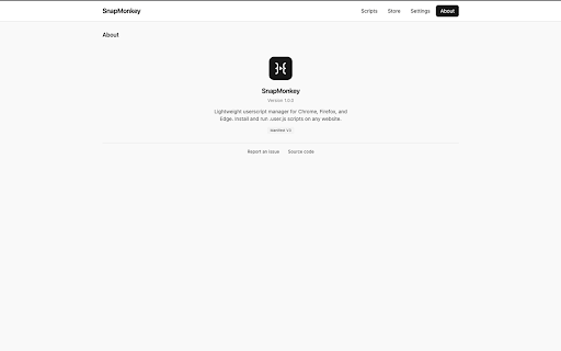 SnapMonkey :: Lightweight userscript manager for Chrome, Firefox, and Edge