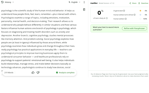 Text Humanizer :: Text Humanizer rewrites AI-sounding text so it reads naturally, right on the page you're browsing.
Select any sentence or…