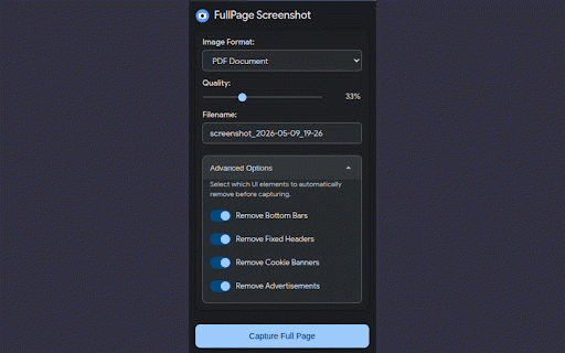 FullPage Screenshot :: Capture full-page screenshots of websites, including scrollable content