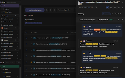 AI Chat Inbox :: Sync and organize conversations from AI Subscription providers