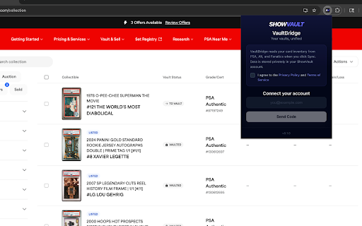 VaultBridge by ShowVault :: Turn your vaulted sports cards into a virtual card store