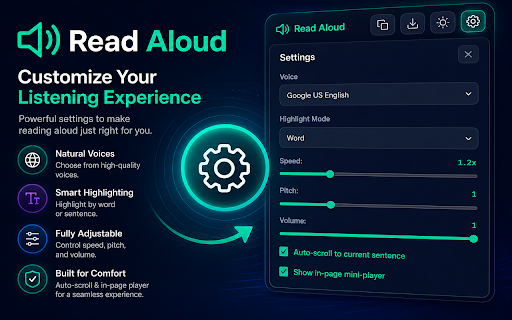 Read Aloud Extension :: A Text-to-Speech extension that reads web pages aloud.