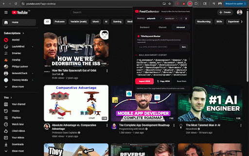 YouTube Feed Customiser :: Hide Shorts and non-subscribed channels from the YouTube home feed.