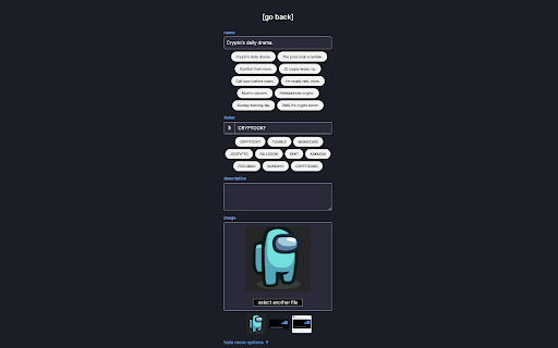 x2coin :: Create crypto coins from any X.com post