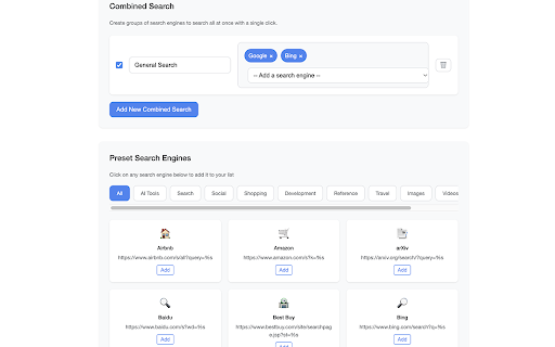 Select & Right Click Search :: Search selected text with various search engines via right-click menu