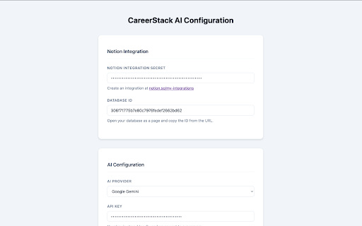 CareerStack AI :: AI-powered job application tracker for Notion.