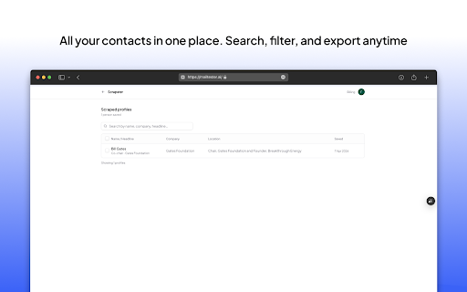 Scrapster — LinkedIn Profile Scraper / Saver :: Save LinkedIn profiles to your Scrapster dashboard with one click.