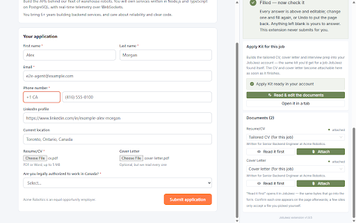 JobJeez — AI job hunter :: Fills job application forms from your JobJeez profile, shows you every answer and where it came from, and never submits for you.