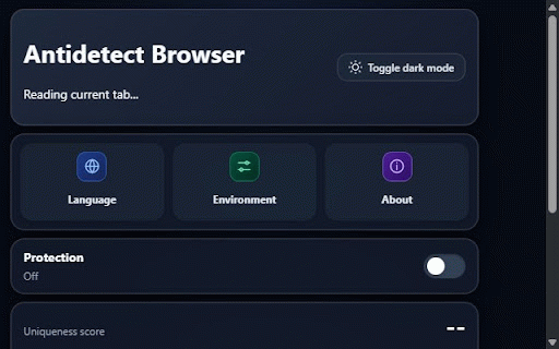 Antidetect Browser :: Configure browser fingerprint signals and proxy settings for privacy testing.