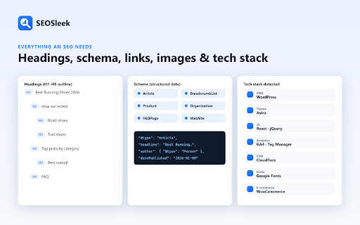 SEOSleek – SERP, DR & Domain Age Checker & On-Page SEO Analyzer :: Check Domain Rating & domain age on every SERP result. Spot weak competitors, find easy keywords, export to CSV — free.