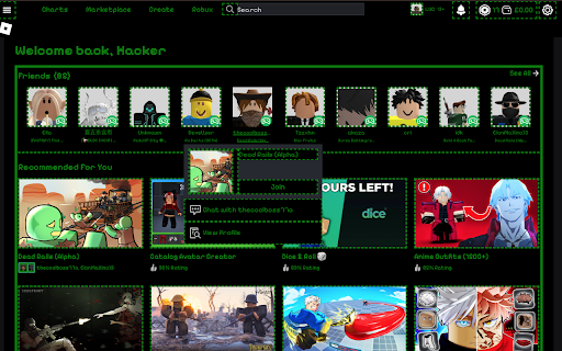 Console UI for roblox :: Make sure to refresh the page everytime to toggle the extension.