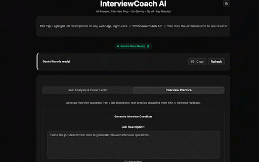 InterviewCoach AI :: AI-powered interview preparation assistant with job description analysis and question generation