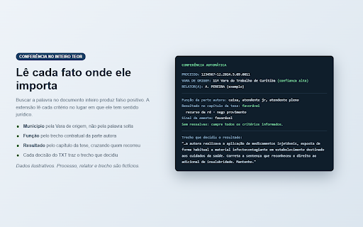 Falcão — Pesquisa Profunda :: Pesquisa jurisprudencial no Falcão: confere função, vara de origem e resultado no inteiro teor. Entrega só o aderente ao caso.