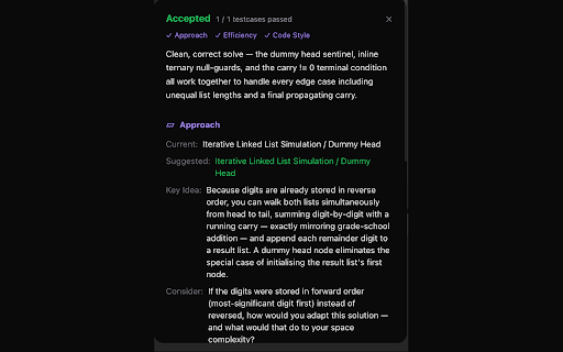 grip duck — Socratic AI LeetCode interview coach :: AI interview coach for LeetCode. Locks the editor until you explain your approach, then debriefs every submission. BYO API key.