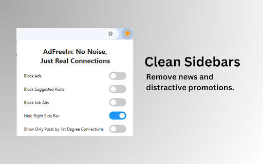 AdFreeIn: No Noise, Just Real Connections :: Block clutter and focus on real updates from your network.
