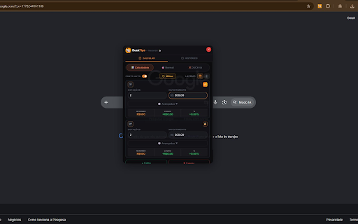 DuckTips - Calculadora e Histórico :: 🦆 DuckTips com cadeados soberanos em todos os modos, incluindo Freebet, LAY e Cenários/PUSH.
