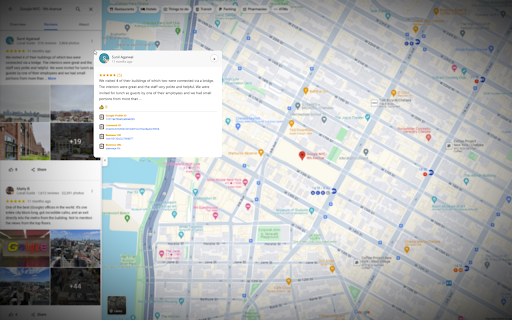 Maps Business Detail :: Add-on that shows the details of a business on Google Maps with a click.