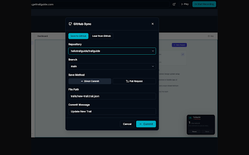 Trailguide Recorder :: Record product tour steps from any website for Trailguide
