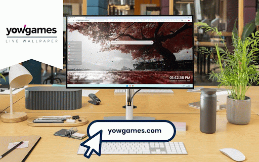 Autumn Tree Ghost Of Tsushima Live Wallpaper :: Majestic autumn maple tree with falling red leaves in peaceful Tsushima landscape.